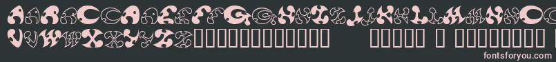 Шрифт 13DokusanNormal – розовые шрифты на чёрном фоне