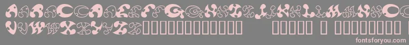 13DokusanNormal-Schriftart – Rosa Schriften auf grauem Hintergrund