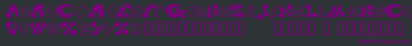13DokusanNormal-fontti – violetit fontit mustalla taustalla