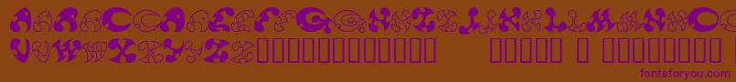 13DokusanNormal Font – Purple Fonts on Brown Background