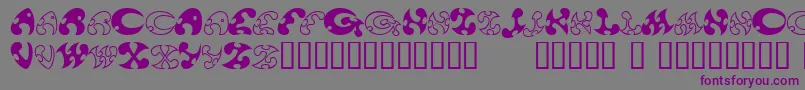 Czcionka 13DokusanNormal – fioletowe czcionki na szarym tle