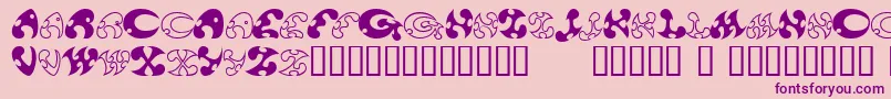 13DokusanNormal-Schriftart – Violette Schriften auf rosa Hintergrund