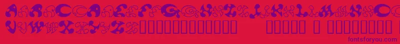 13DokusanNormal Font – Purple Fonts on Red Background