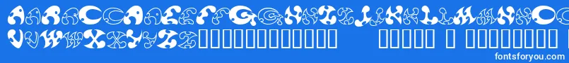 13DokusanNormal-fontti – valkoiset fontit sinisellä taustalla