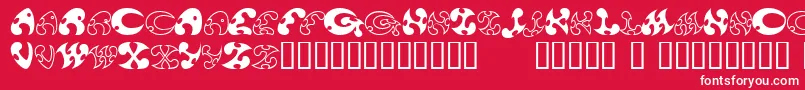 フォント13DokusanNormal – 赤い背景に白い文字