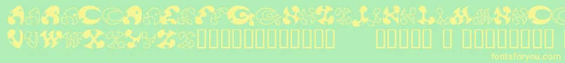 13DokusanNormal Font – Yellow Fonts on Green Background