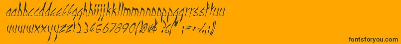 CbenormalI-Schriftart – Schwarze Schriften auf orangefarbenem Hintergrund