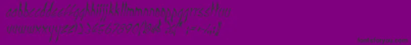 CbenormalI Font – Black Fonts on Purple Background