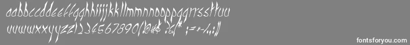 フォントCbenormalI – 灰色の背景に白い文字