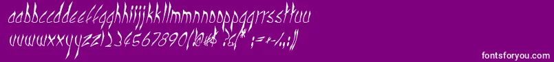 CbenormalI Font – White Fonts on Purple Background