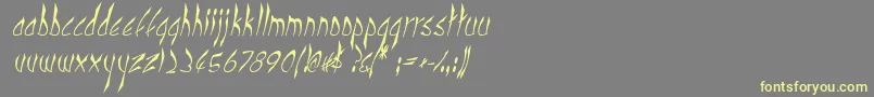 CbenormalI Font – Yellow Fonts on Gray Background