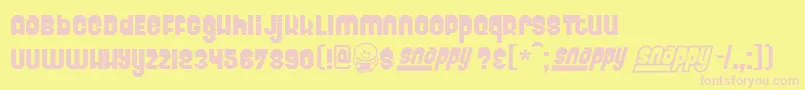 Шрифт Snappy ffy – розовые шрифты на жёлтом фоне