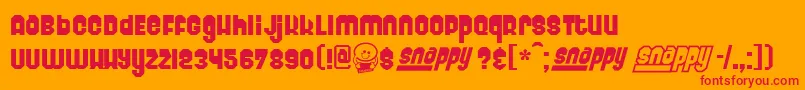 Шрифт Snappy ffy – красные шрифты на оранжевом фоне