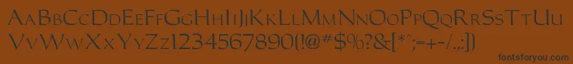Carolusromanfont Font – Black Fonts on Brown Background