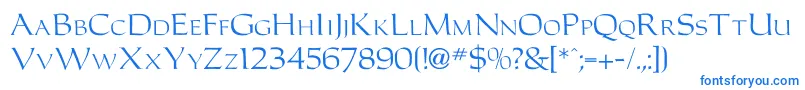 Carolusromanfont-Schriftart – Blaue Schriften