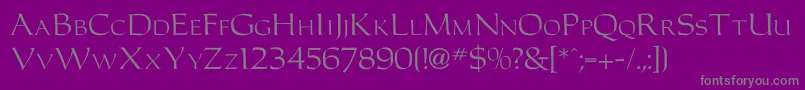 Подробнее о шрифте Carolusromanfont Шрифт Carolusromanfont – серые шрифты на фиолетовом фоне