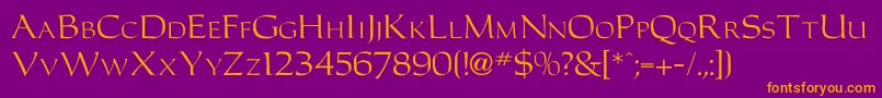 fuente Carolusromanfont – Fuentes Naranjas Sobre Fondo Morado