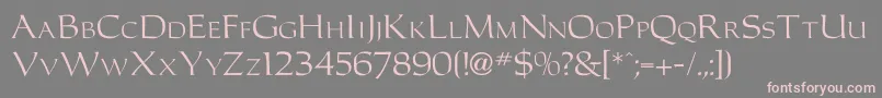 Carolusromanfont Font – Pink Fonts on Gray Background