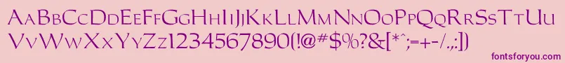 Carolusromanfont Font – Purple Fonts on Pink Background