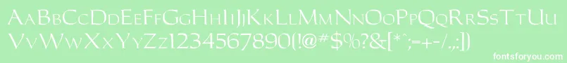 Carolusromanfont Font – White Fonts on Green Background
