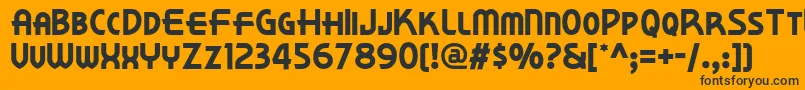 Kornerdelinf Font – Black Fonts on Orange Background