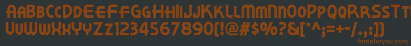 Kornerdelinf-fontti – ruskeat fontit mustalla taustalla