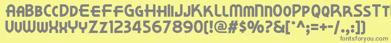 Kornerdelinf-Schriftart – Graue Schriften auf gelbem Hintergrund