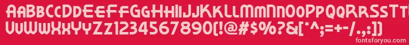 フォントKornerdelinf – 赤い背景にピンクのフォント