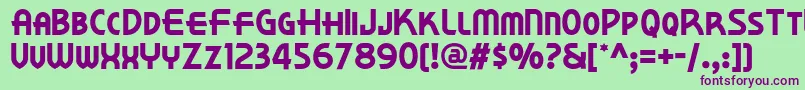 Kornerdelinf Font – Purple Fonts on Green Background