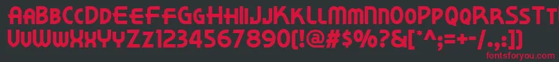 Kornerdelinf Font – Red Fonts on Black Background