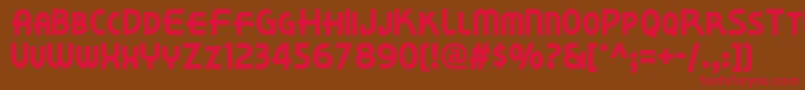 Kornerdelinf Font – Red Fonts on Brown Background