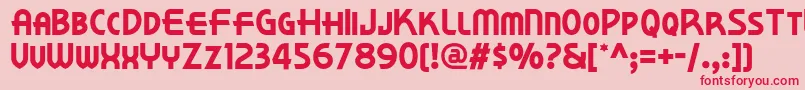 Kornerdelinf Font – Red Fonts on Pink Background