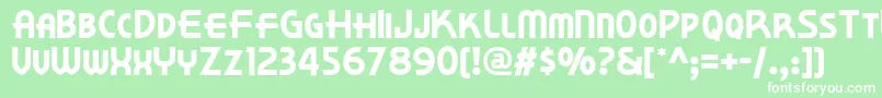 フォントKornerdelinf – 緑の背景に白い文字