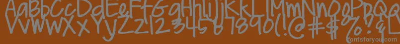 Шрифт DjbMeAndMyShadowLight – серые шрифты на коричневом фоне