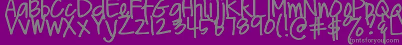 DjbMeAndMyShadowLight Font – Gray Fonts on Purple Background