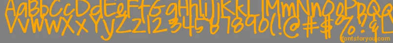 Подробнее о шрифте DjbMeAndMyShadowLight Шрифт DjbMeAndMyShadowLight – оранжевые шрифты на сером фоне