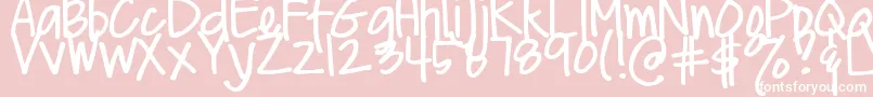 DjbMeAndMyShadowLight Font – White Fonts on Pink Background