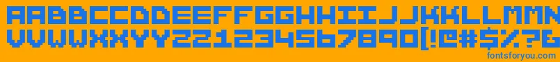 Czcionka Hunter ffy – niebieskie czcionki na pomarańczowym tle