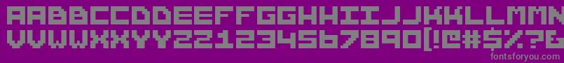フォントHunter ffy – 紫の背景に灰色の文字