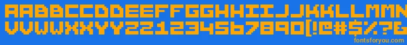 Шрифт Hunter ffy – оранжевые шрифты на синем фоне
