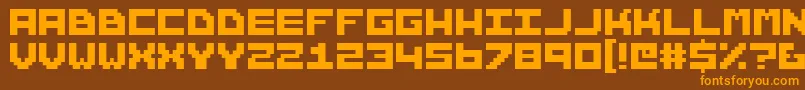 Czcionka Hunter ffy – pomarańczowe czcionki na brązowym tle
