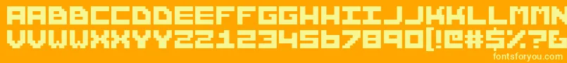 Шрифт Hunter ffy – жёлтые шрифты на оранжевом фоне