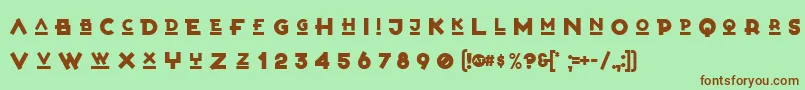 Egypt22FullVersion Font – Brown Fonts on Green Background