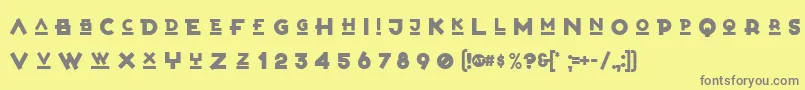 Egypt22FullVersion-Schriftart – Graue Schriften auf gelbem Hintergrund