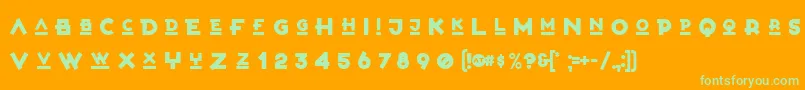 Egypt22FullVersion Font – Green Fonts on Orange Background