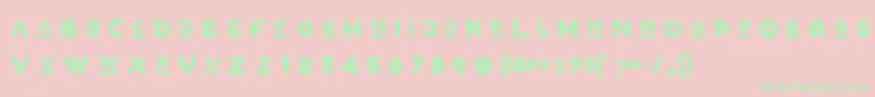 Egypt22FullVersion Font – Green Fonts on Pink Background