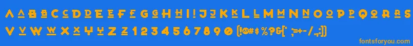 Egypt22FullVersion Font – Orange Fonts on Blue Background