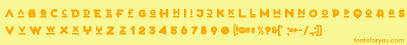 Egypt22FullVersion Font – Orange Fonts on Yellow Background