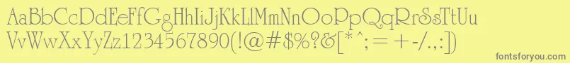 ARomanus Font – Gray Fonts on Yellow Background