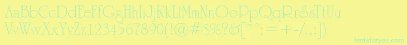 ARomanus Font – Green Fonts on Yellow Background